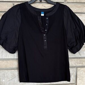 Old Navy Black Puff Sleeve Top